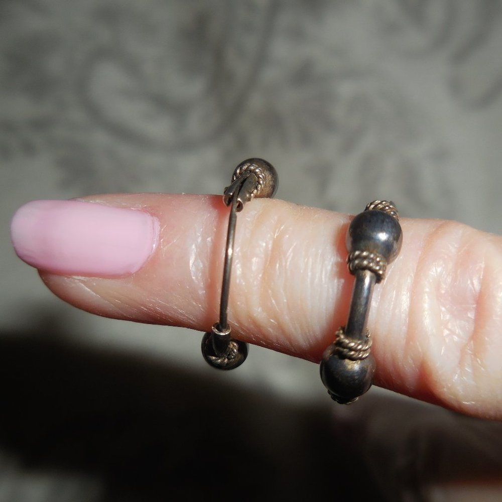 Silver Boho Small Hoop Earrings